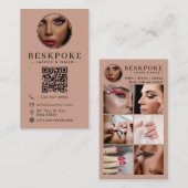 Esthetician Photo Feed Boho Social Media QR Code 名刺 (正面/裏面)