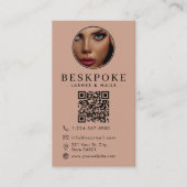 Esthetician Photo Feed Boho Social Media QR Code 名刺 (正面)