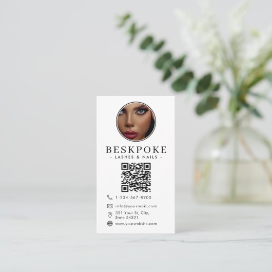 Esthetician Photo Feed Grid Social Media QR Code  名刺 (スタンド正面)