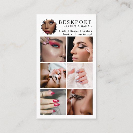 Esthetician Photo Feed Grid Social Media QR Code  名刺 (裏面)