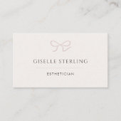 Esthetician Pink Bow 名刺 (正面)