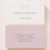 Esthetician Pink Bow 名刺