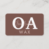 Esthetician QR Code Terracotta Wax Specialist  名刺 (正面)