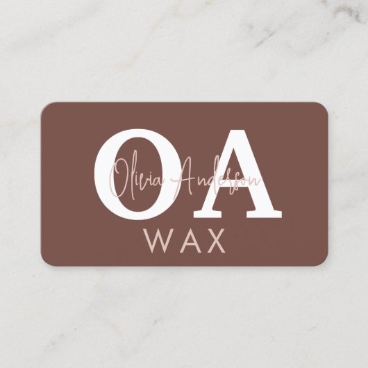 Esthetician QR Code Terracotta Wax Specialist  名刺 (正面)
