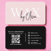 Esthetician Wax Specialist Pink QR Code 名刺
