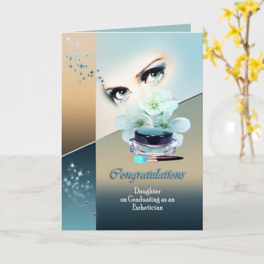 Estheticionのための卒業の娘 カード (黄色い花)