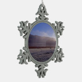 Esthwiate Water Winter Holiday CardポスターフォトB スノーフレークピューターオーナメント (左)