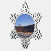 Esthwiate Water Winter Holiday CardポスターフォトB スノーフレークピューターオーナメント (右)