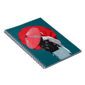 Estilizado Vermelho Figurativo Moda Japonesa ノートブック (右側)