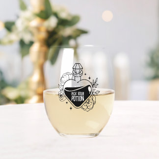 Estilo de Bebida: Vaso de vino sin tallo, Conjunto ステムなしワイングラス