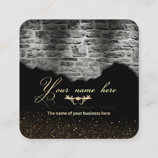 estilo de ladrillo construcción スクエア名刺 (正面)