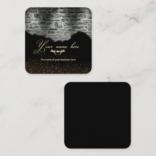 estilo de ladrillo construcción スクエア名刺 (正面/裏面)