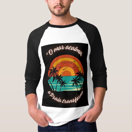 Estilo praia dia e noite tシャツ (正面)