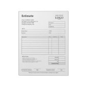 Estimate Form Professional Business ノートパッド (回転)