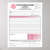 Estimate Quote Job Proposal Forms Contractor Green ポスター (正面)