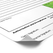 Estimate Quote Job Proposal Forms Contractor Green ポスター (角)