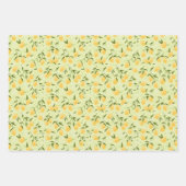 estival botanique fruitier citrons et pique-nique ラッピングペーパーシート (正面)