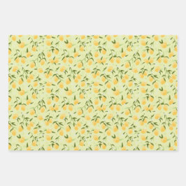 estival botanique fruitier citrons et pique-nique ラッピングペーパーシート