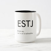 ESTJスケジュールに基づくマグギフト ツートーンマグカップ (正面右)