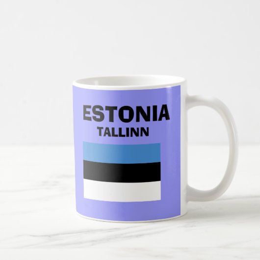 Estonia* EEの国番号のマグ コーヒーマグカップ (右)