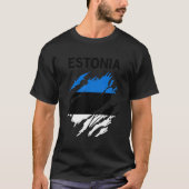 Estonia Flag Tシャツ (正面)