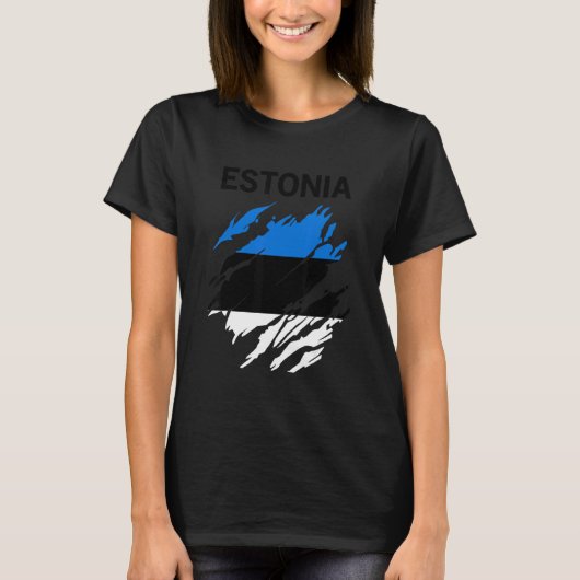 Estonia Flag Tシャツ (正面)