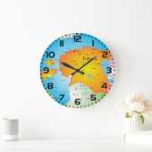 Estonia Map Baltic Country and Cities ラージ壁時計 (ホーム)