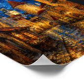 Estonia: Mystic Night Tallinn Art Souvenir ポスター (角)