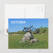 ESTONIA Old Motorcycle Postcard!  ポストカード (正面/裏面)