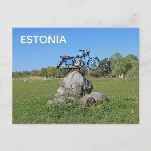ESTONIA Old Motorcycle Postcard!  ポストカード (正面)