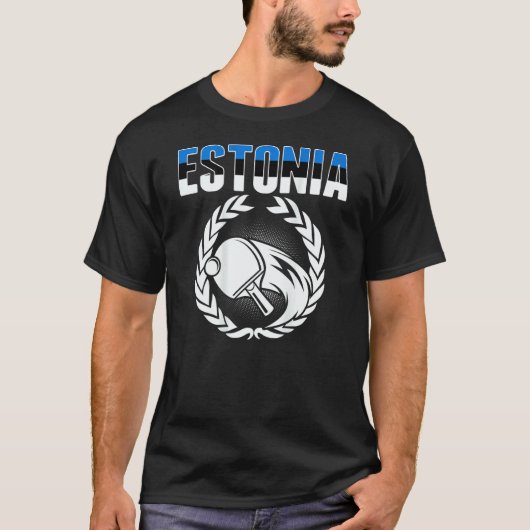 Estonia Ping Pong   Estonian Table Tennis Supporte Tシャツ (正面)