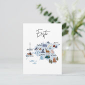 Estonia travel map ポストカード (スタンド正面)