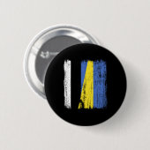 Estonia Ukraine Half Flag Estonian Ukrainian Herit 缶バッジ (正面&裏面)