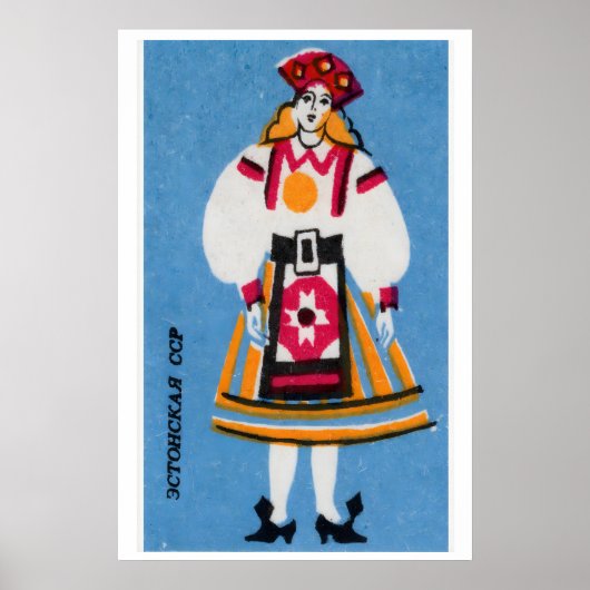 Estonian Woman - Matchbox Print - Aesthetic Wall ポスター (正面)