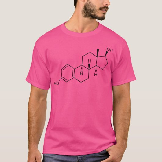 Estradiol (Estrogen) Structural Formula Tシャツ (正面)