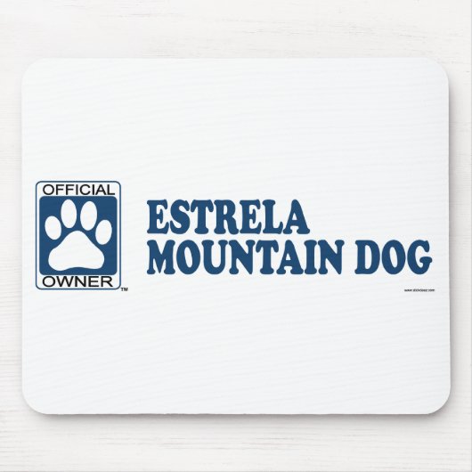 Estrela山犬の青 マウスパッド (正面)
