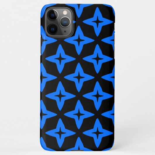 estrelas azuis em fundo escuro iPhoneケース (裏面)