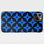 estrelas azuis em fundo escuro iPhoneケース (裏面横)