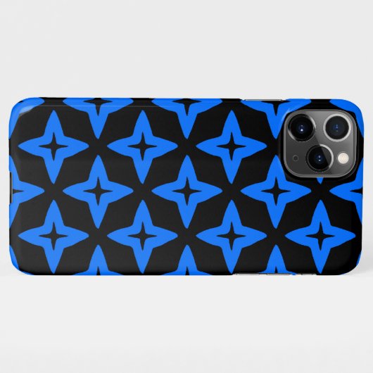 estrelas azuis em fundo escuro iPhoneケース (裏面横)