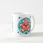 Estrellita de mar con sombrero コーヒーマグカップ (正面右)