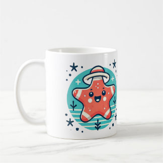 Estrellita de mar con sombrero コーヒーマグカップ