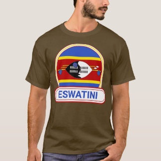 Eswatini国バッジエスワiniフラグ Tシャツ