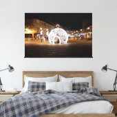 Esztergomハンガリーのクリスマスお祝い キャンバスプリント (インサイチュ (寝室))