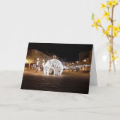 Esztergomハンガリーのクリスマス空白のカード カード (黄色い花)