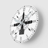 ET分岐バッジ ラウンド壁時計 (傾斜)