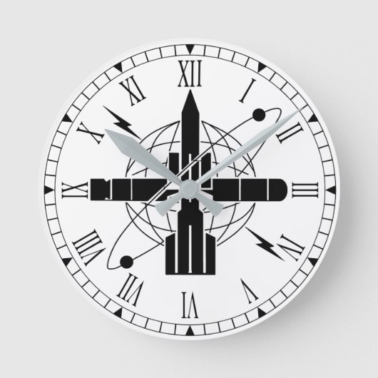 ET分岐バッジ ラウンド壁時計 (正面)