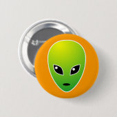 ET – オレンジ色 缶バッジ (正面&裏面)