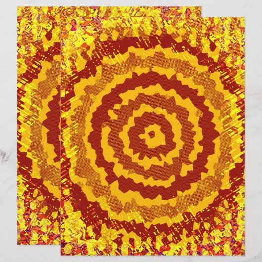 ET Abstract Flower Scrapbook Page 2-Sided Page (正面/裏面)