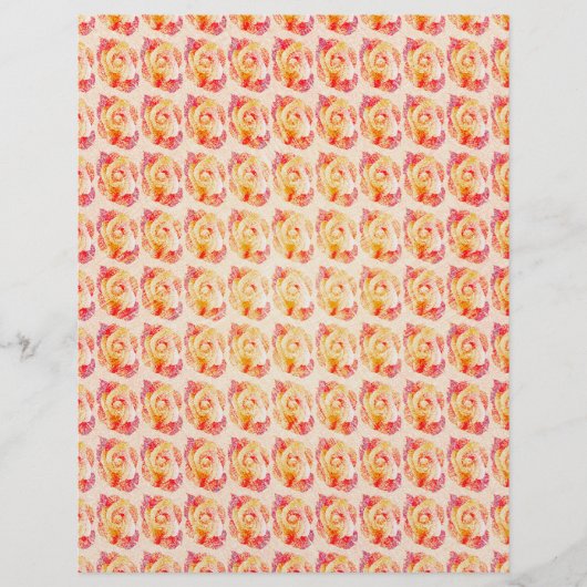 ET Abstract Roses Scrapbook Paper 2-Sided Page (正面)