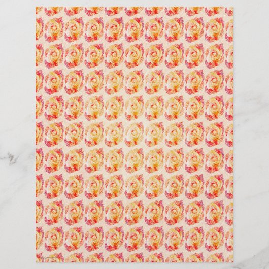 ET Abstract Roses Scrapbook Paper 2-Sided Page (裏面)